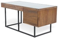 Industrial Desk with Glass Top - Elbert-6