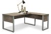 Gray Home Office Desk and Return - Kalmar Collection