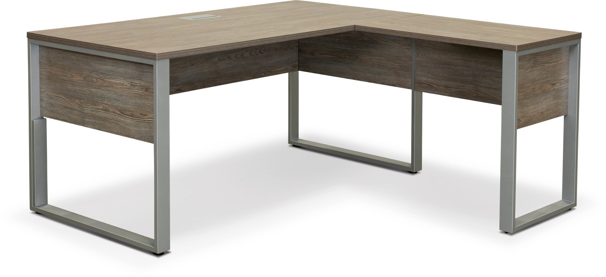 Gray Home Office Desk and Return - Kalmar Collection-2