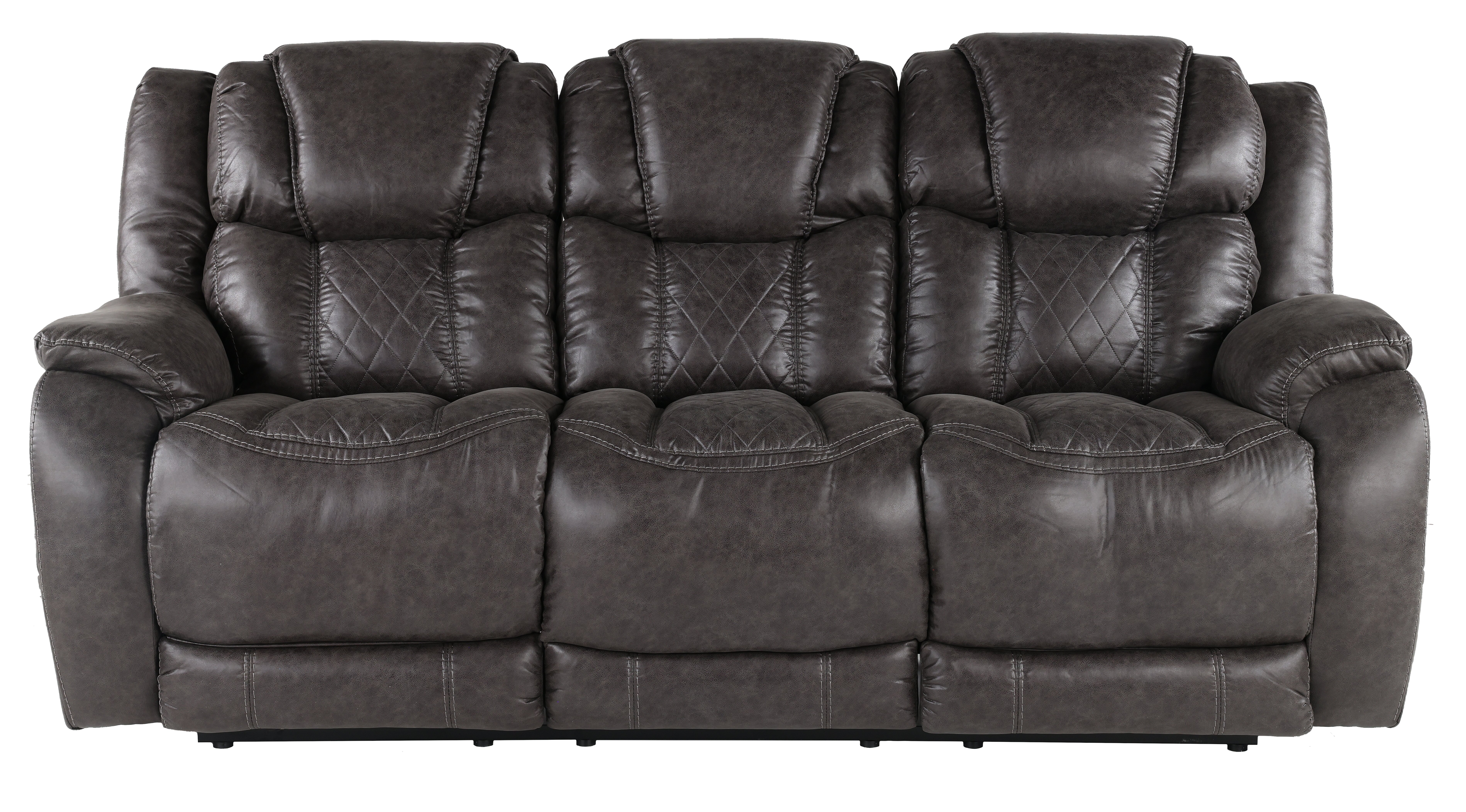Daytona Steel Dark Brown Power Reclining Sofa-1