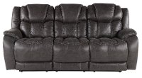 Steel Dark Brown Power Reclining Sofa - Daytona
