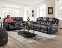 Steel Dark Brown Power Reclining Sofa - Daytona-2