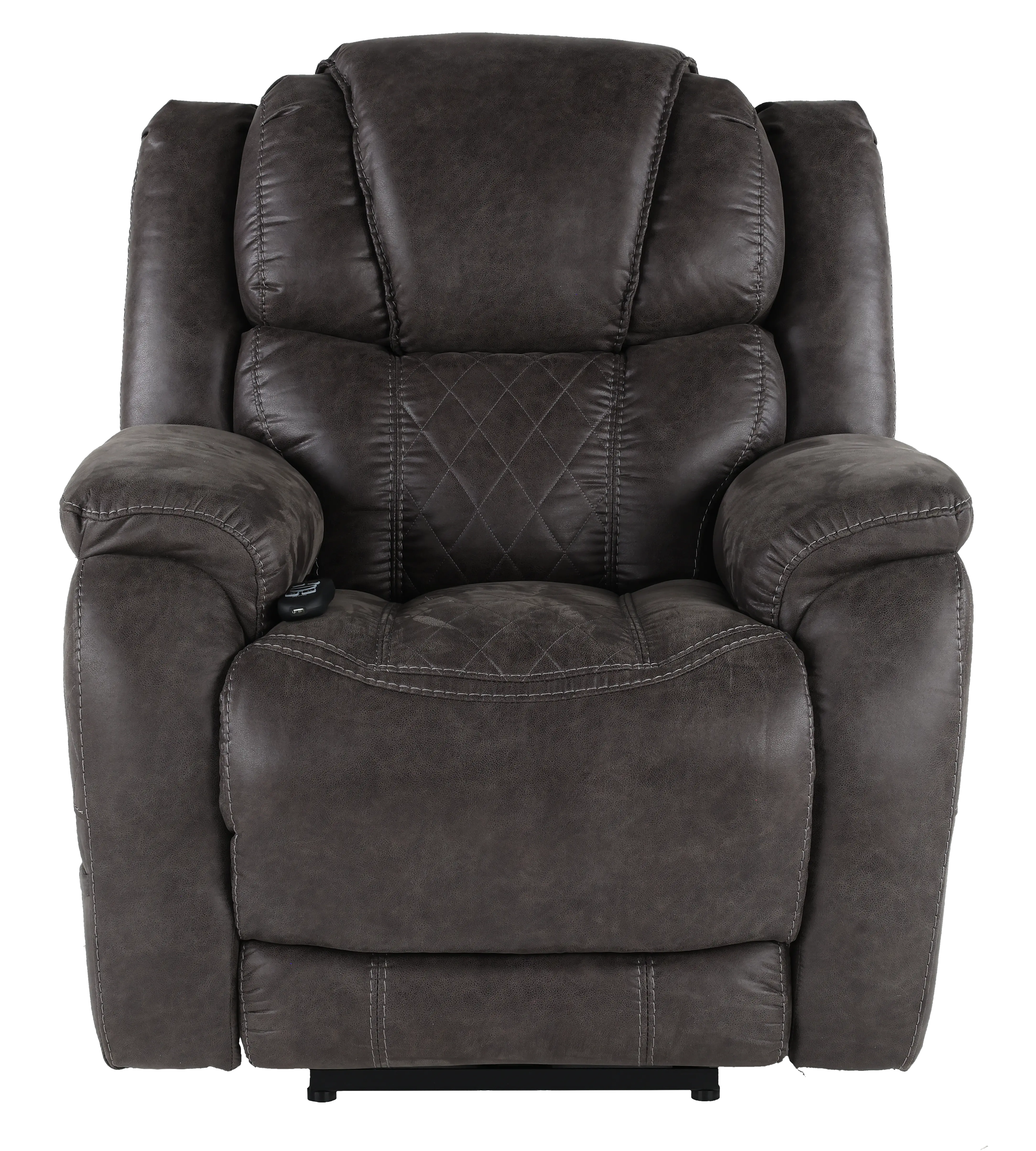 Daytona Steel Dark Brown Power Recliner-2