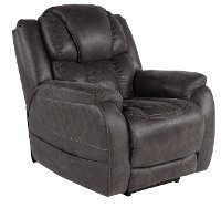 Steel Dark Brown Power Recliner - Daytona