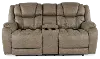 Daytona Mushroom Tan Power Reclining Loveseat with Console