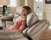 Light Mushroom Brown Power Reclining Sofa with Power Headrests - Enterprise-3