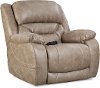 Light Mushroom Brown Power Recliner with Power Headrest - Enterprise