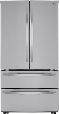 LMWC23626S LG 22.7 cu ft Counter Depth French Door Refrigerator - Counter Depth, 36 W Fingerprint Resistant Stainless Steel-1