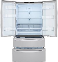 LMWC23626S LG 22.7 cu ft Counter Depth French Door Refrigerator - Counter Depth, 36 W Fingerprint Resistant Stainless Steel-2