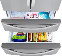 LMWC23626S LG 22.7 cu ft Counter Depth French Door Refrigerator - Counter Depth, 36 W Fingerprint Resistant Stainless Steel-8