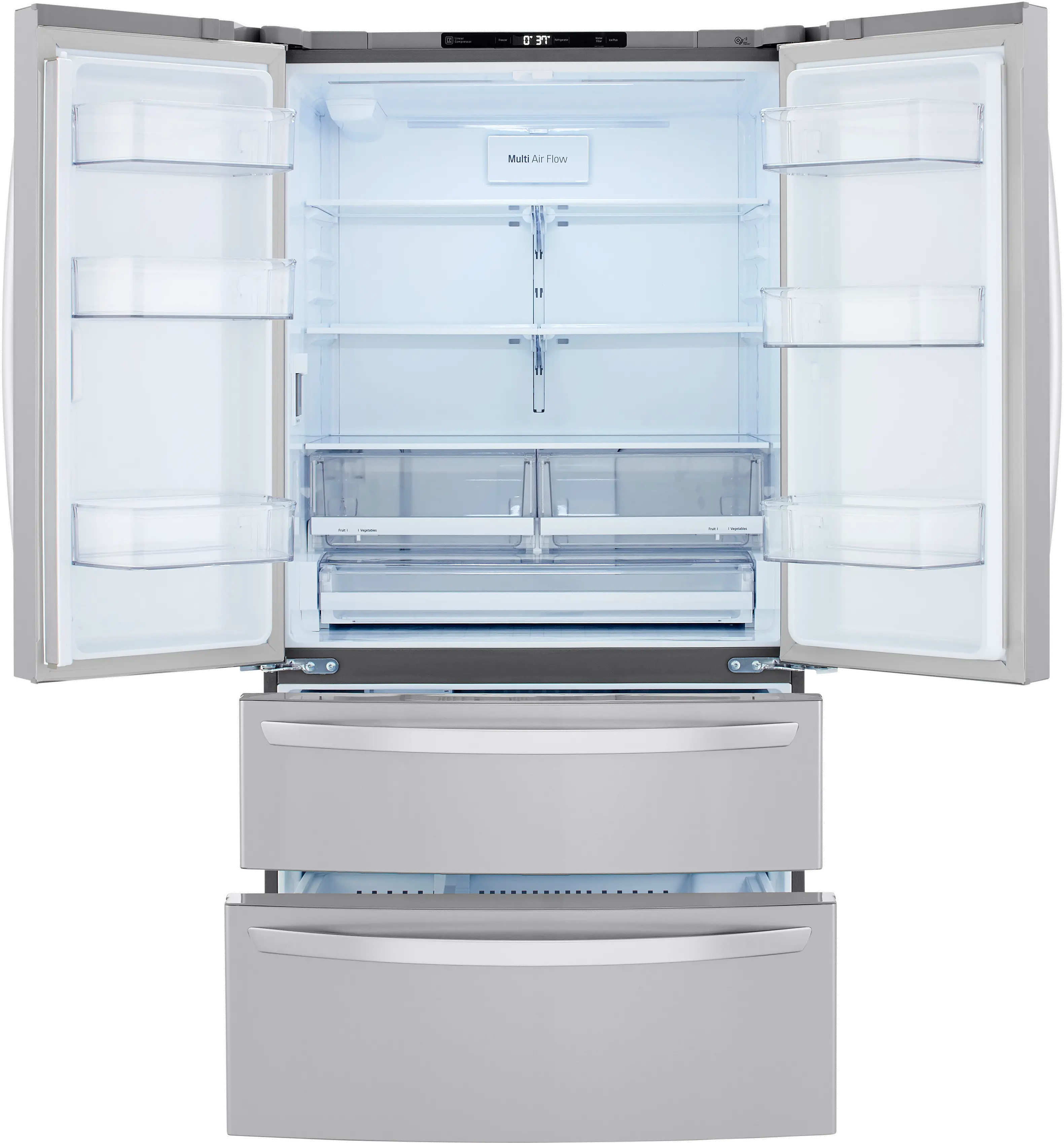 LMWC23626S LG 22.7 cu ft French Door Refrigerator - Counter Depth Stainless Steel-2