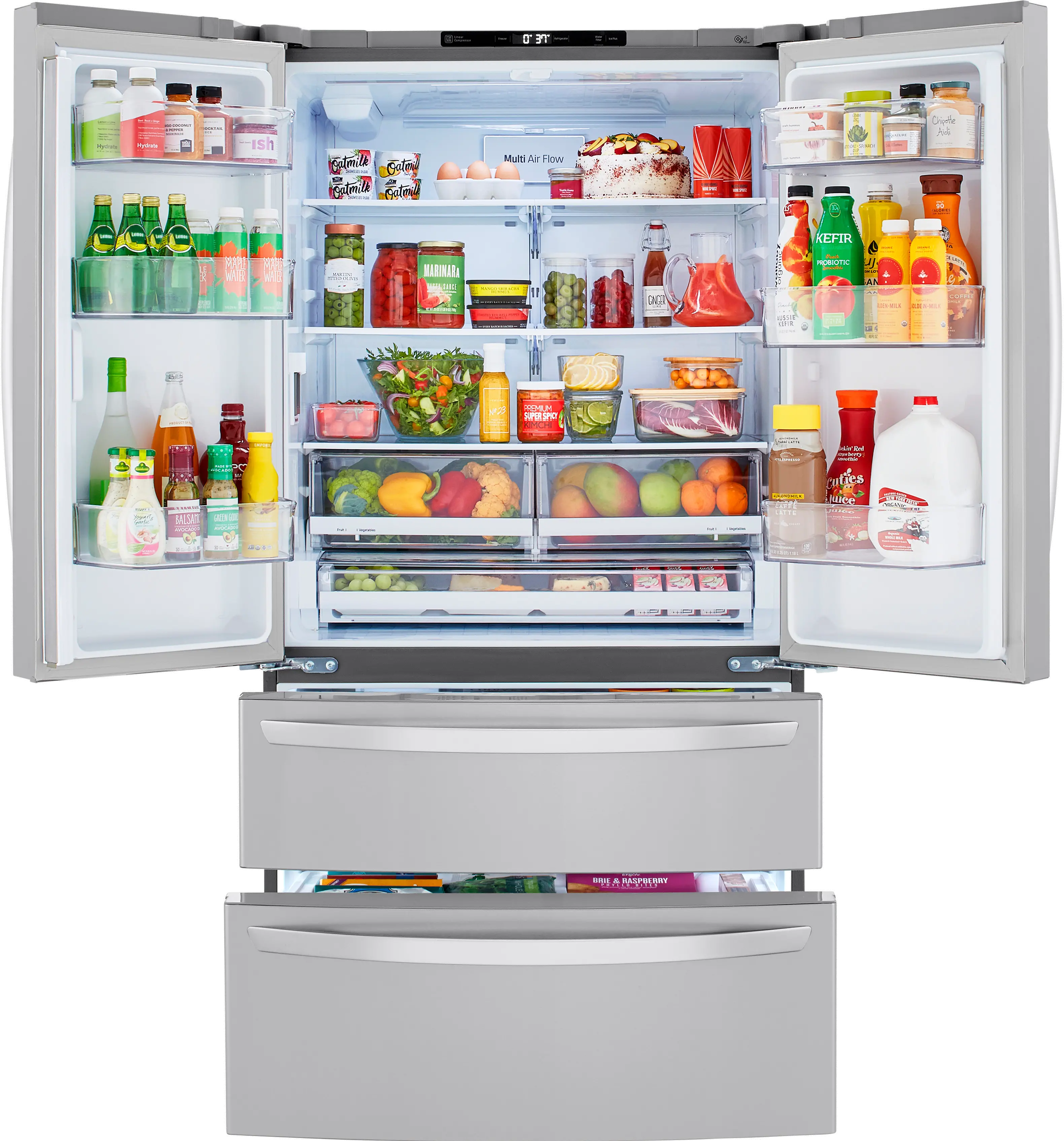 LMWC23626S LG 22.7 cu ft French Door Refrigerator - Counter Depth Stainless Steel-3