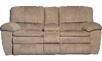 Portabella Beige Power Lay Flat Reclining Loveseat with Console - Reyes-1