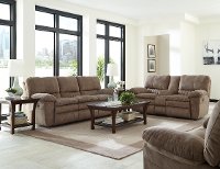Portabella Beige Power Lay Flat Reclining Loveseat with Console - Reyes-2