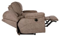Portabella Beige Power Lay Flat Reclining Loveseat with Console - Reyes-3