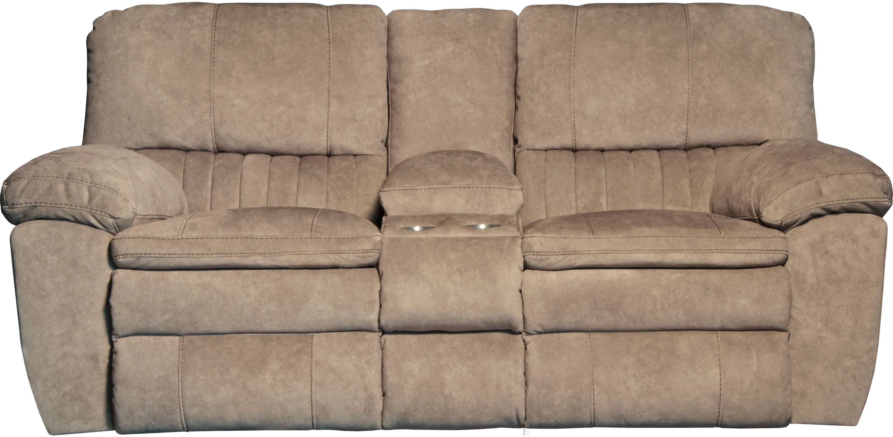 62409 Reyes Portabella Beige Power Lay Flat Reclining Loveseat with Console-1