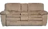 62409 Reyes Portabella Beige Power Lay Flat Reclining Loveseat with Console