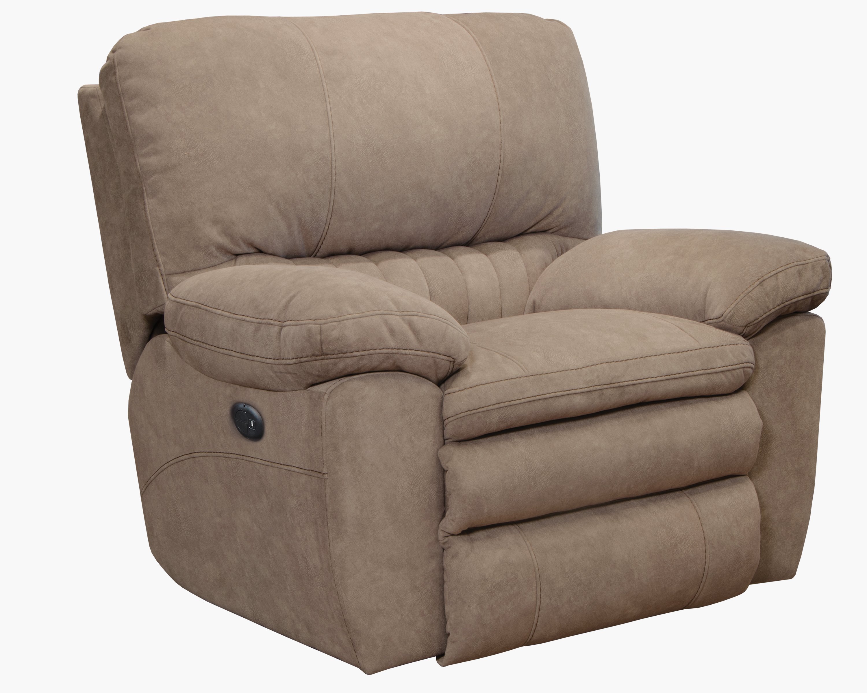 Reyes Portabella Beige Power Lay Flat Recliner-1