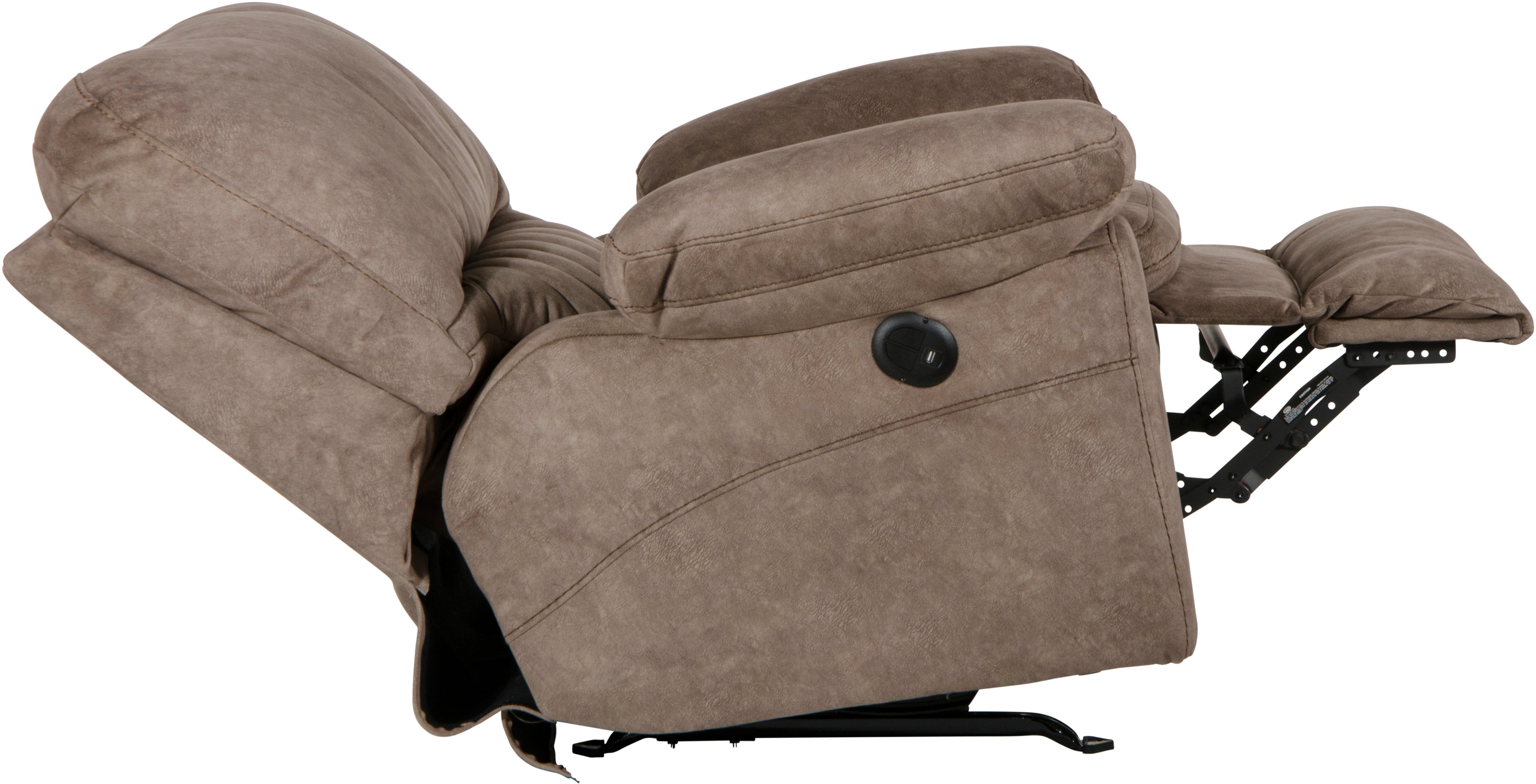 Reyes Portabella Beige Power Lay Flat Recliner-3