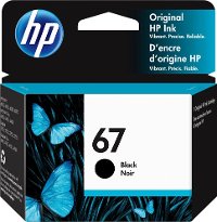 37M56AN#140 67 BLACK INK CART HP 67 Black Ink Cartridge