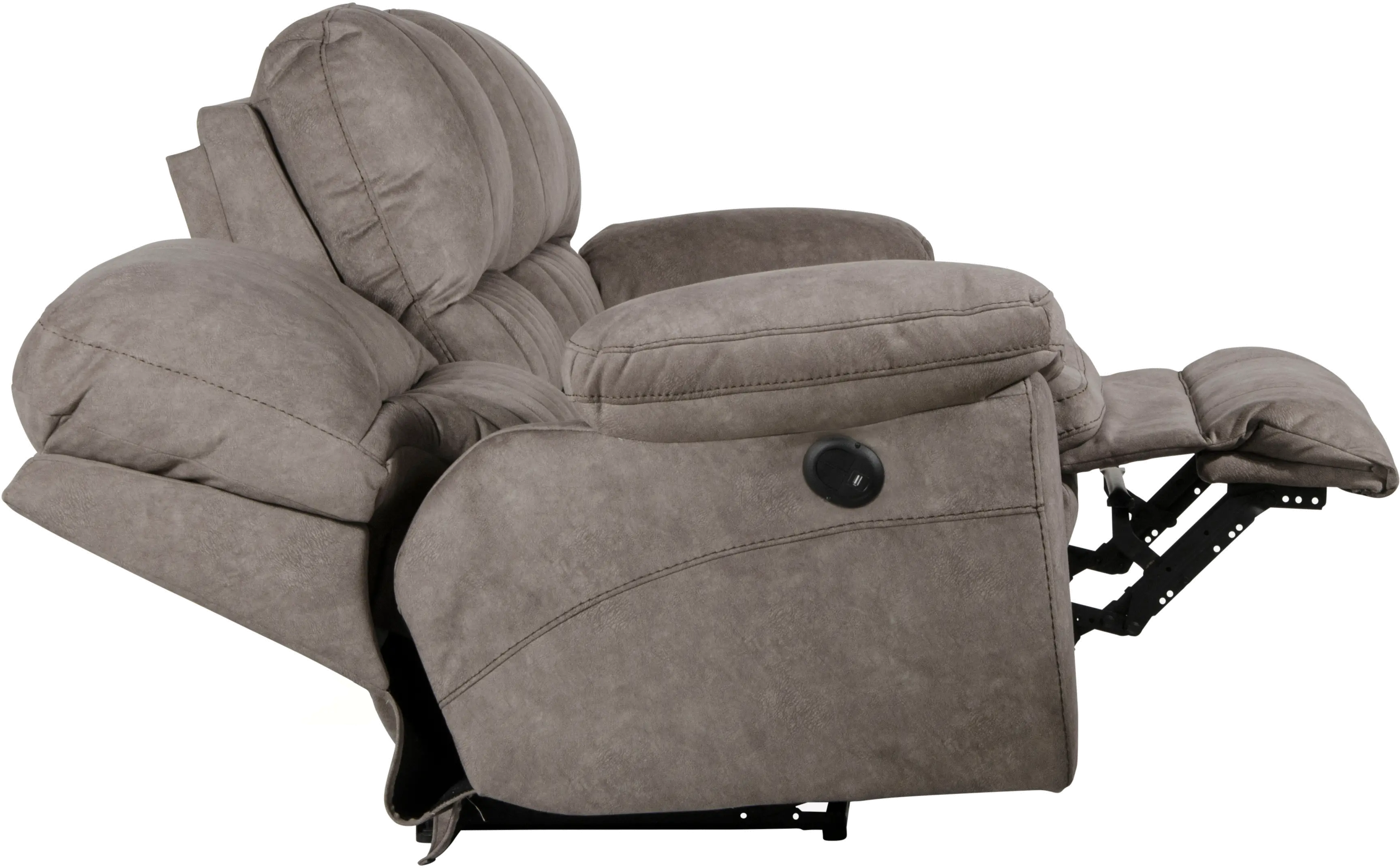 62401 Reyes Graphite Gray Power Lay Flat Reclining Sofa-3