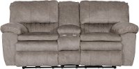 Graphite Gray Power Lay Flat Reclining Loveseat with Console - Reyes