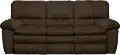 62401 Reyes Chocolate Brown Power Lay Flat Reclining Sofa