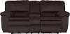 Chocolate Brown Power Lay Flat Reclining Loveseat with Console - Reyes
