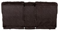 Chocolate Brown Power Lay Flat Reclining Loveseat with Console - Reyes-4