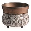Bronze and White Geometric 2-In-1 Fragrance Warmer - Candle Warmers
