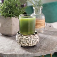 Bronze and White Geometric 2-In-1 Fragrance Warmer - Candle Warmers-2