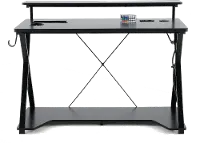 Checkpoint Ghost Battlestation Black 48 Inch Gaming Desk with RGB LED Lights