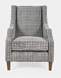 Gray and White Houndstooth Upholstered Accent Chair - Maxwell-5