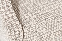 Taupe and White Houndstooth Upholstered Accent Chair - Maxwell-2