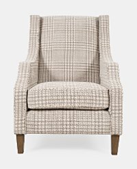 Taupe and White Houndstooth Upholstered Accent Chair - Maxwell-4