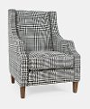 Black and White Houndstooth Upholstered Accent Chair - Maxwell