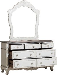 Traditional Antqiue White Dresser - Madi-2