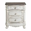 Traditional Antqiue White Nightstand - Madi