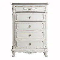 Traditional Antqiue White 4 Piece Twin Bedroom Set - Madi