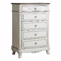 Traditional Antqiue White 4 Piece Twin Bedroom Set - Madi-3