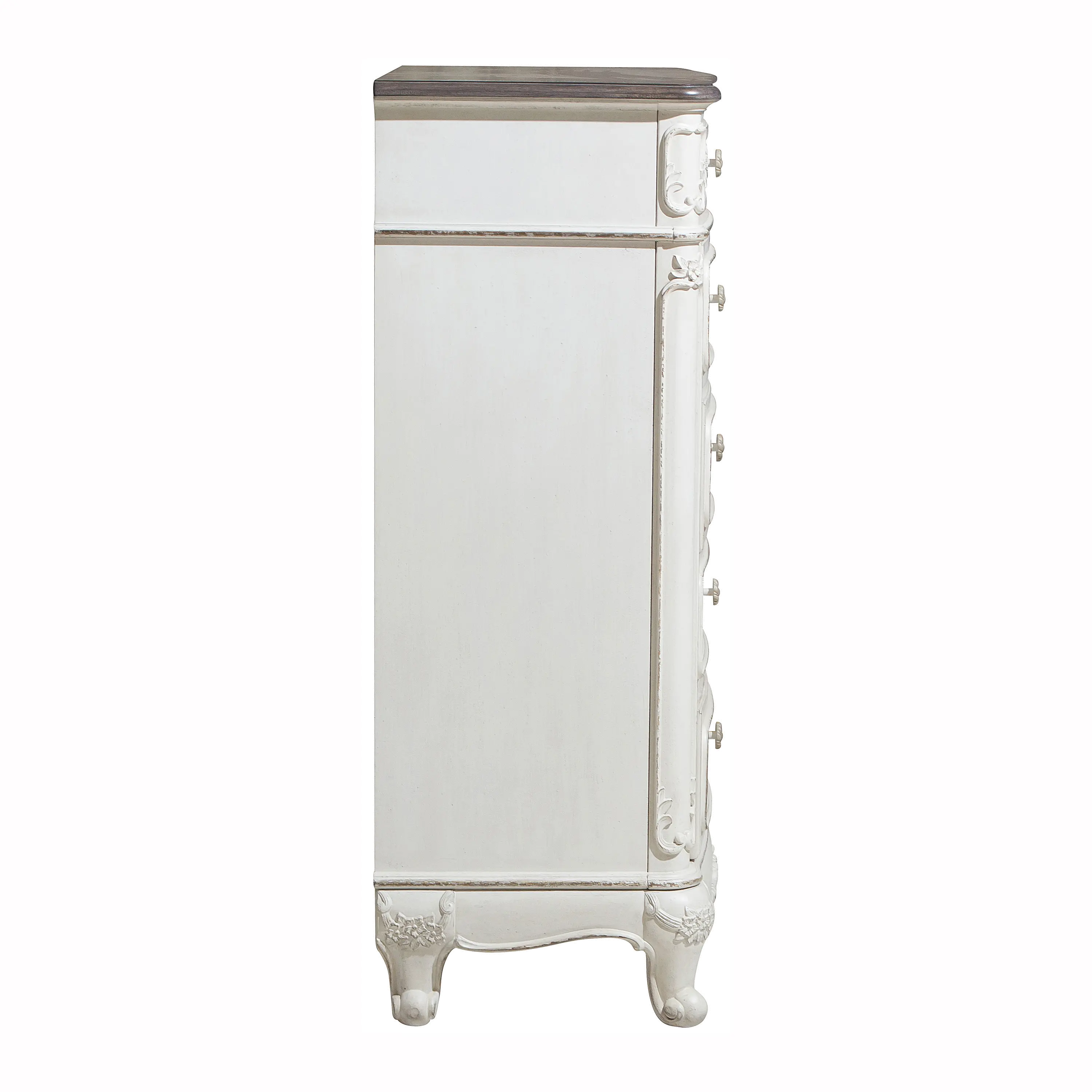 Traditional Antqiue White 4 Piece Twin Bedroom Set - Madi-4