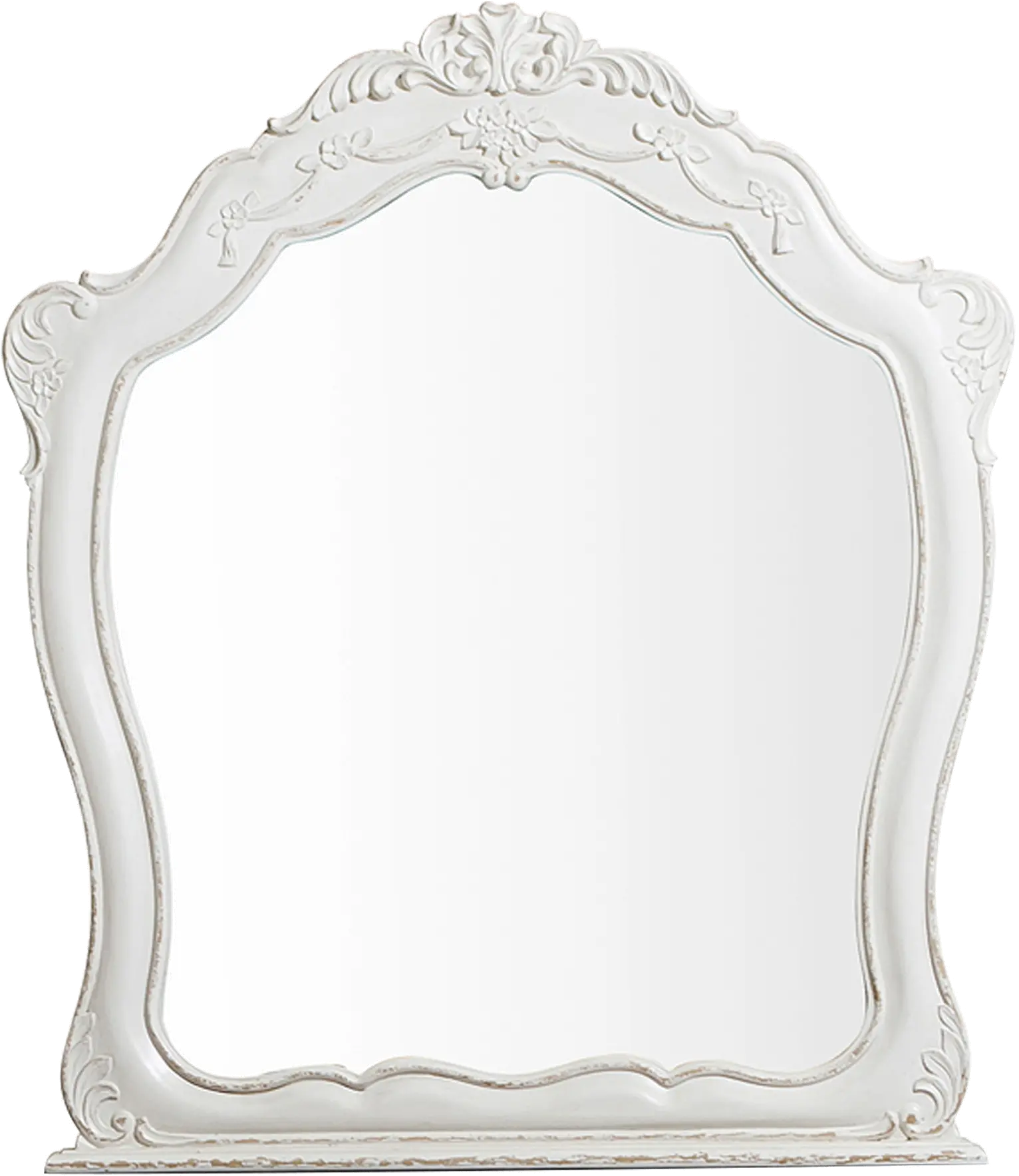 Traditional Antique White Mirror - Madi-1