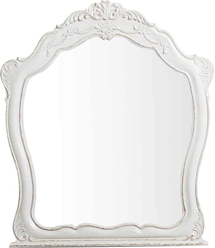 Traditional Antique White Mirror - Madi