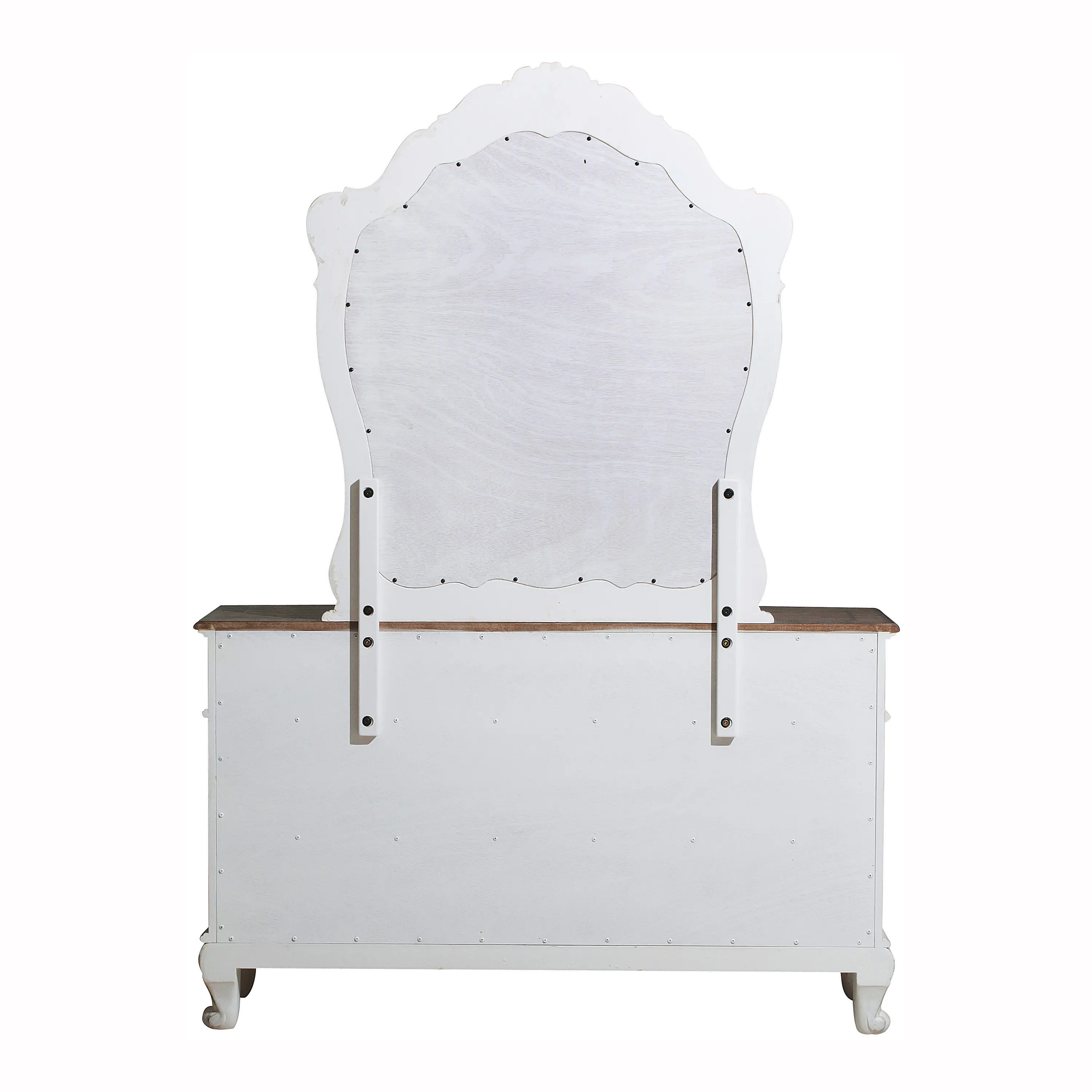 Traditional Antique White Mirror - Madi-2