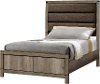 Rustic Contemporary Antiqued White Twin Bed - Matteo