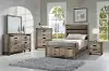 Matteo Antiqued White 4 Piece Full Bedroom Set