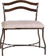 Transitional Burnished Bronze Vanity Bench - Windsor