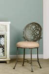 50981 Gray with Rust Highlights Vanity Stool - Marsala