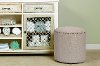 50993 Transitional Gray Backless Vanity Stool - Laura