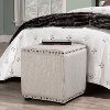 50991 Transitional Gray and Espresso Vanity Stool - Lani